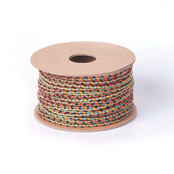 1Roll Macrame Cotton Cord Braided Rope for Wall Wrapping Colorful Hanging Crafts Gift 2mm 21.87 yards(20m)/roll