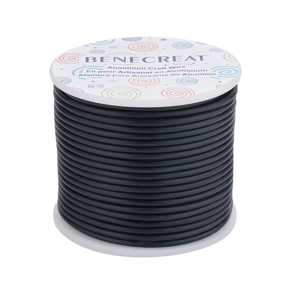 1Roll Matte Round Aluminum Wire Black 10 Gauge 2.5mm 24.5m roll ...