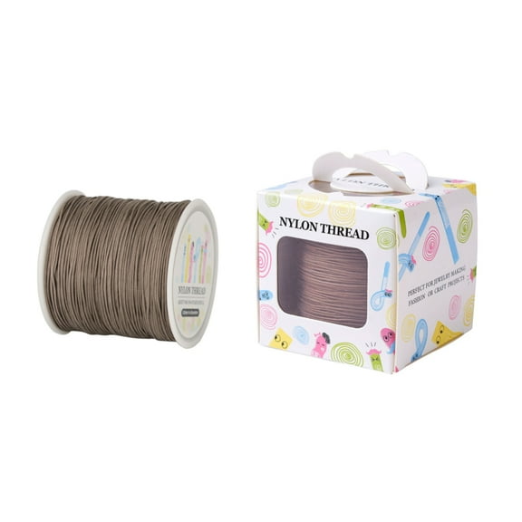 1Roll Nylon Thread Camel 0.8mm 98.43yards/roll(90m/roll)