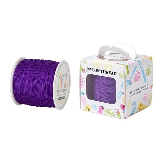 1Roll Nylon Thread Dark Violet 0.8mm 98.43yards/roll(90m/roll)