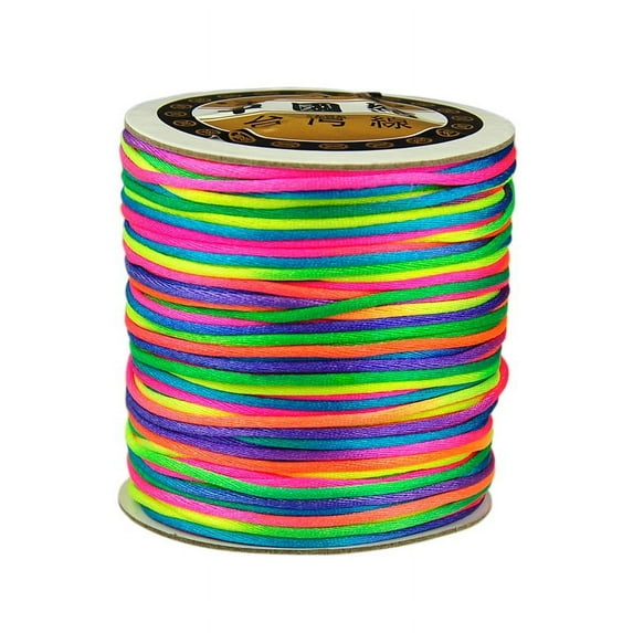 1Roll Nylon Thread Rattail Satin Cord Colorful 1.5mm about 109.36 yards(100m)/roll