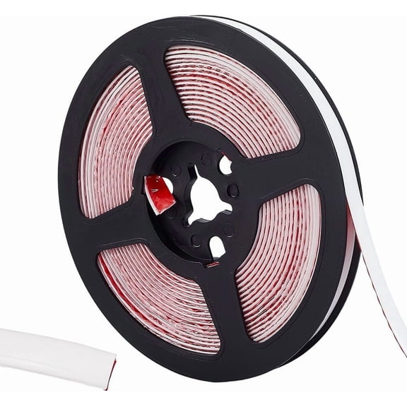 1Roll PVC Plastic Edge Banding Adhesive Veneer Edge Trim for Table Cabinet Furniture Decorative Trim White 7.5x1.5mm 6m/roll