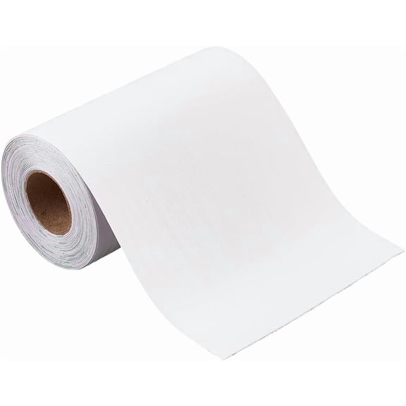 1Roll PVC Waterproof Self-adhesion Wood Grain Decorative Tape Wall Decorations White 4 inch(100mm) 10.94 Yards(10m)/Roll