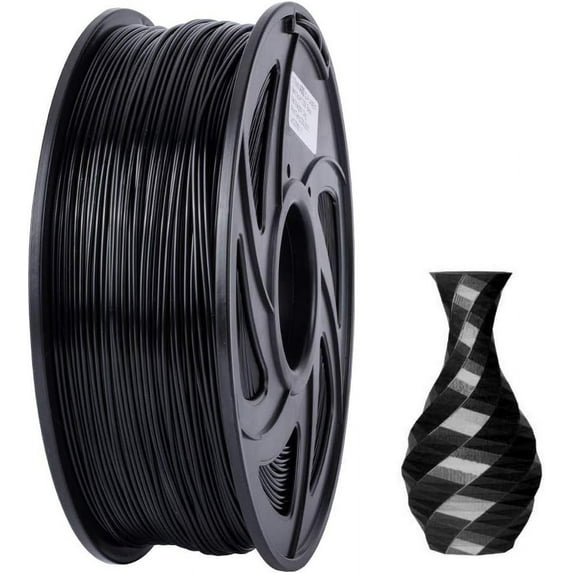 1Roll Plastic Cord 3D Printer Filament Black 1.75mm 400m/roll