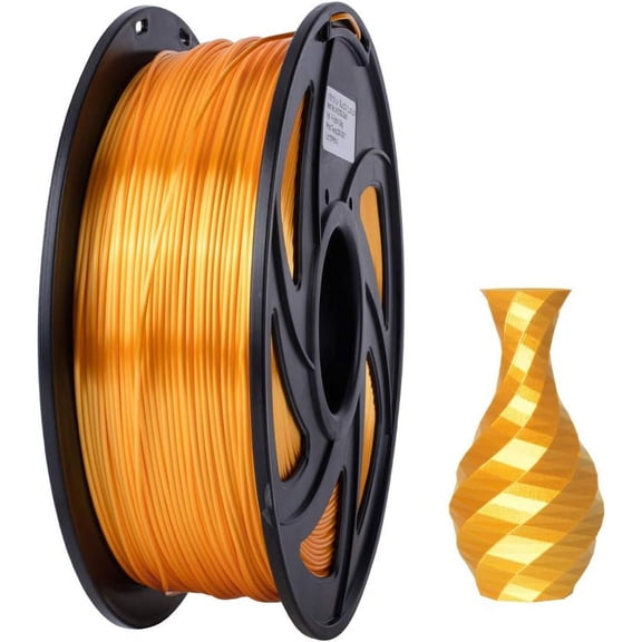 1Roll Plastic Cord 3D Printer Filament Gold 1.75mm 340m/roll DIY
