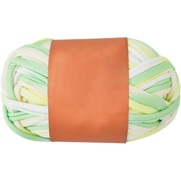 1Roll Polyester Cloth Yarn For Hand Knitting Thick Thread Crochet Cloth Yarn Light Green 9mm 32.81 Yards(30m)/Roll