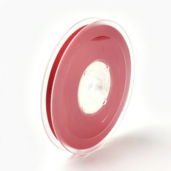 1Roll Rayon and Cotton Ribbon Twill Tape Ribbon Herringbone Ribbon Christmas Ribbon Red 1/4 inch(6mm) about 50yards/roll(45.72m/roll)