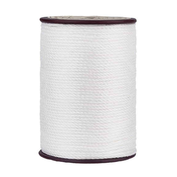 1Roll Round Waxed Polyester Thread String Micro Macrame Cord Twisted Cord for Leather Sewing Stitching WhiteSmoke 0.8mm DIY