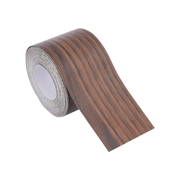 1Roll Self-Adhesive PVC Woodgrained Paper Wall Stickers for Shelf Liner Dresser Drawer Locker Coffee 48~51mm 10m/roll