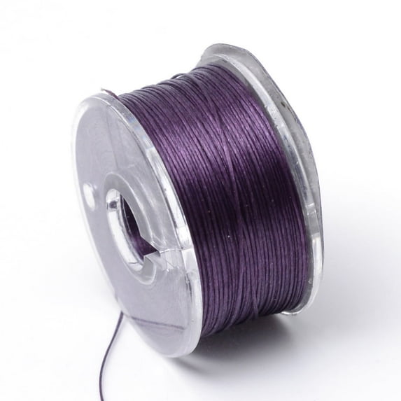 1Roll Special Coated Polyester Beading Threads for Seed Beads Purple 0.1mm 50yards/roll