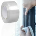 thumbnail image 1 of 1Roll Transparent Window Weather Sealing Tape,Weather Resistant,No Residue Removable Adhesive Weather Stripping Residue-Free Clear Window Insulation Tape for Doors Windows and Shower Glass Gaps,5cm, 1 of 8