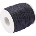 thumbnail image 1 of 1Roll Waxed Cotton Thread Cords Black 1mm about 100yards/roll, 1 of 9