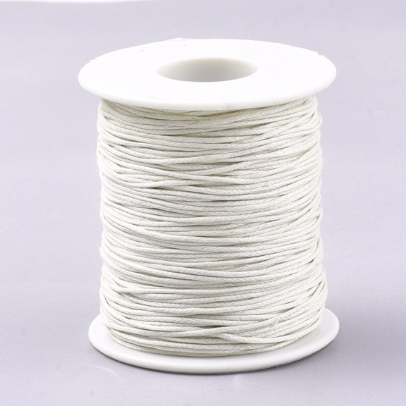 1Roll Waxed Cotton Thread Cords Light Goldenrod Yellow 1mm about 100yards/roll
