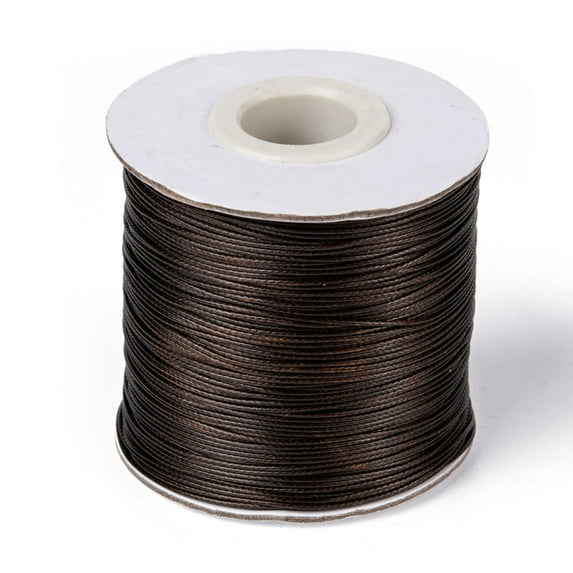1Roll Waxed Polyester Cord Bead Cord Coconut Brown 0.5mm 169.51~174.98 Yards(155~160m)/Roll