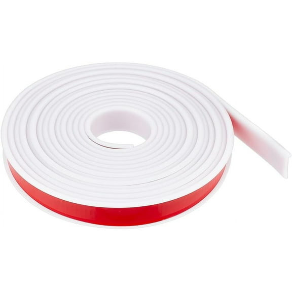 1Rolls 5m/16.4 Ft White U-Shape Edge Banding 0.8 Inch ID Self Adhesive Edge Protector 0.9 Inch Wide Flexible Furniture Edge Protector U-Shape Veneer Edging for Table Cabinet Shelf Repair