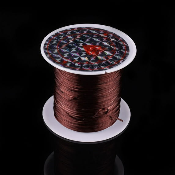1Rolls Durable Nylon 10Meters 0.6mm Beading String Cord Thread String Line DIY Jewelry Stretch Elastic Cord COFFEE