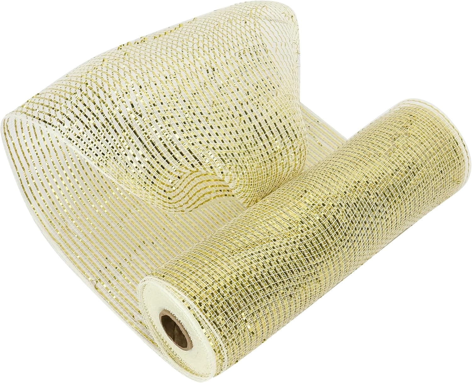 1Rolls Mesh Ribbon Gold Deco Mesh Ribbon 10 Inch Wide Golden Mesh ...