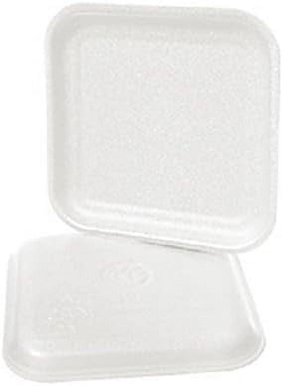 1S White Foam Meat Trays, Disposable Standard Supermarket Meat Poultry