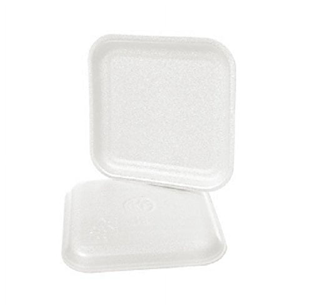 1S White Foam Meat Trays, Disposable Standard Supermarket Meat Poultry