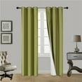 1SET 100 BLACKOUT FAUX SILK WINDOW LINED CURTAIN PANEL DRAPE SILVER