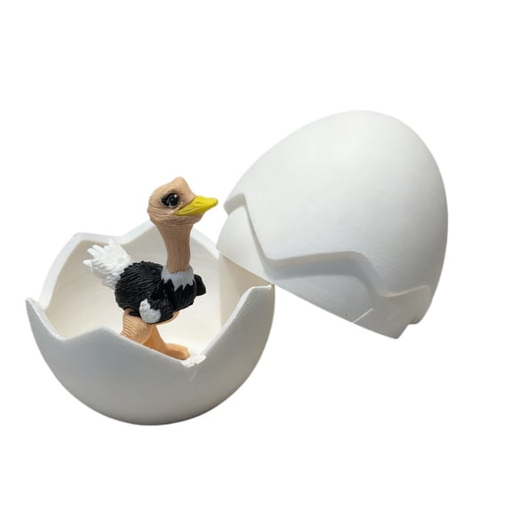 1SET 3d printed ostrich full-joint movable and decompression simulation animal model figurine desktop decorative item gift