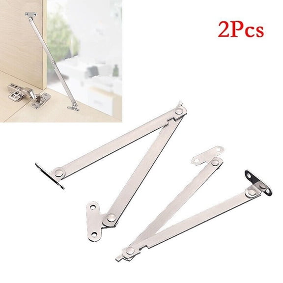 1SET Door Stay Stainless Steel Left&Right Activity Rod Cabinet Door Movable Lift Up Support Folding Pull Rod