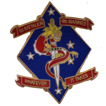 1ST BATTALION 4TH MARINE II HAT PIN
