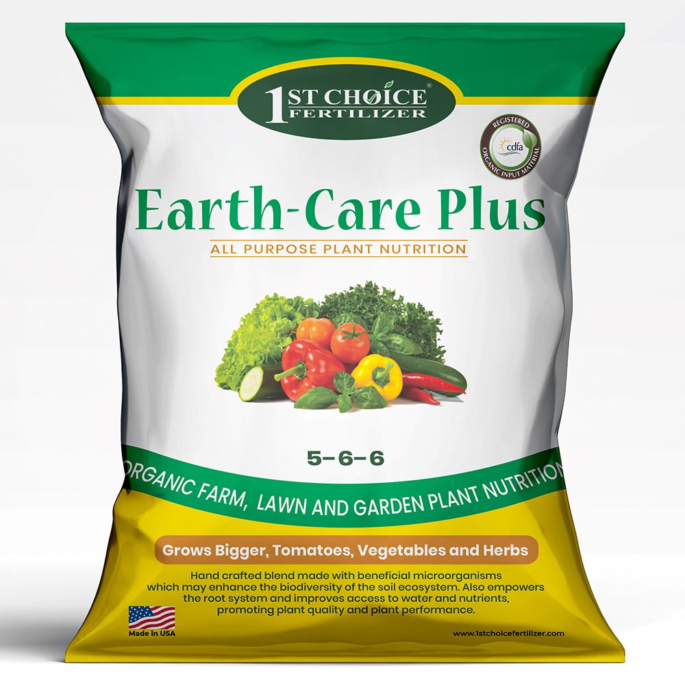 1ST CHOICE FERTILIZER Earth Care Plus 4lb Organic Natural All Purpose Plant Food