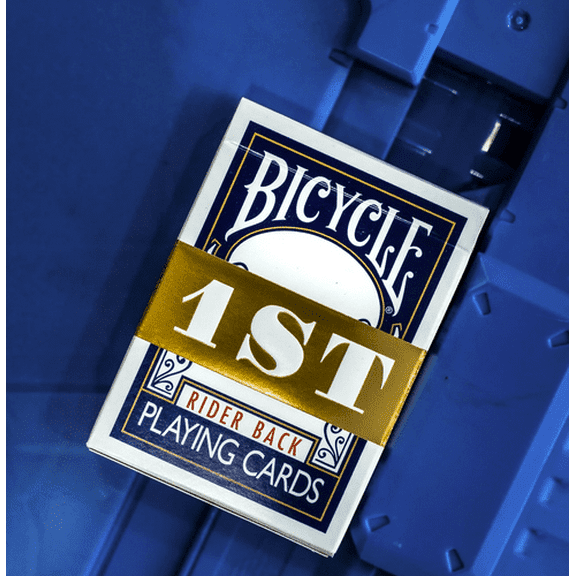 1ST Edition Bicycle Rider Backs (Blue) Playing Cards by Chris Ramsay and USPCC