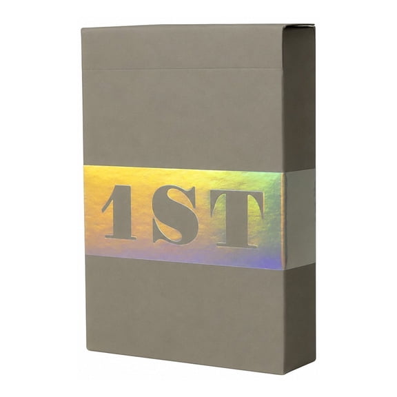 1ST V5 Holographic Playing Cards by Chris Ramsay, USPCC Poker Size Deck with Holographic Foil, Crushed Stock, Magic Finish, Blank Card and Duplicate 4 of Spades
