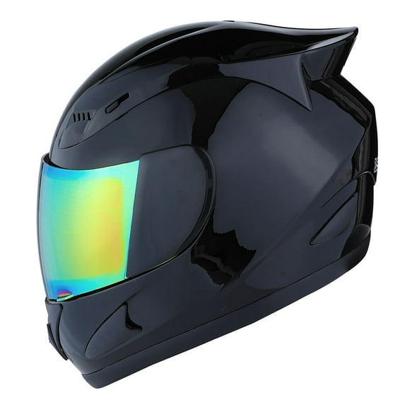 1STORM MOTORCYCLE BIKE FULL FACE HELMET HJDJ11 MECHANIC GLOSSY BLACK