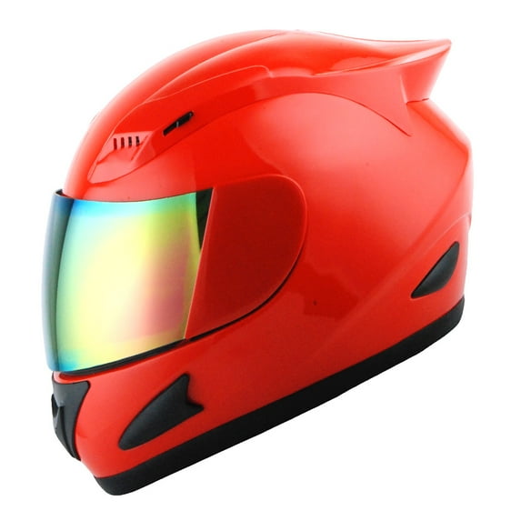 1STORM MOTORCYCLE BIKE FULL FACE HELMET HJDJ11 MECHANIC GLOSSY RED