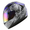 thumbnail image 1 of 1STORM MOTORCYCLE BIKE FULL FACE HELMET HG335 BOOSTER SKULL BLUE, 1 of 6