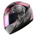 thumbnail image 1 of 1STORM MOTORCYCLE BIKE FULL FACE HELMET HG335 BOOSTER SKULL PINK, 1 of 6