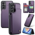 thumbnail image 1 of 1SaniMore for Samsung Galaxy A14 5G Wallet Case, RFID Blocking PU Leather Kickstand Credit Slots Flip Folio Protective Case, Double Magnetic Clasp Durable Shockproof Cover for Samsung A14 5G, Purple, 1 of 9