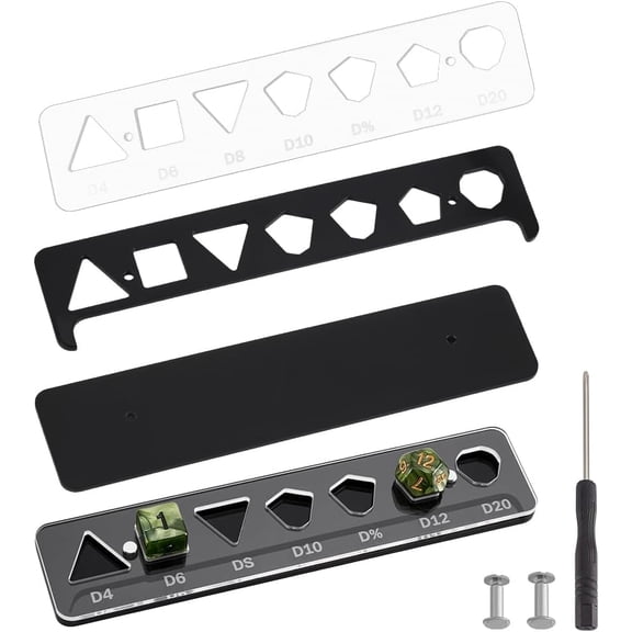 1Set 1 Box Acrylic Dice Tray Pad Black 190x41x12mm