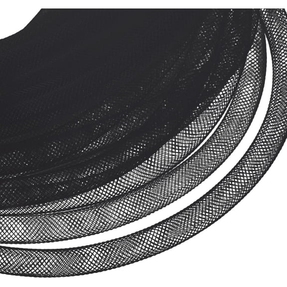 1Set 1 Bundle Mesh Tubing Plastic Net Thread Cord Black 8mm about 30.00 Yards(27.43m)/bundle