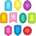 thumbnail image 1 of 1Set 10 Style Label Cutting Dies Small Label Carbon Steel Stencil Template Carbon Steel Die Cutting Template, 1 of 8