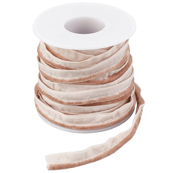 1Set 10 Yards Velvet Ribbons for Party Garment Accessories with Spools BurlyWood 3/8 inch(10mm)