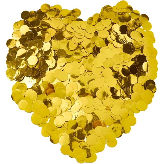 1Set 100G PE Paillette/Sequin Confetti Flat Round Gold 9.5x0.01mm