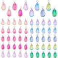 thumbnail image 1 of 1Set 100Pcs 10 Colors Two Tone Glass Pendants Teardrop with Copper Wire Mixed Color 17mm Hole: 3mm 10pcs/color, 1 of 7