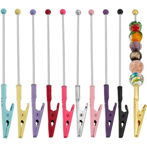 1Set 10Pcs 10 Colors Iron Card Note Picture Memo Photo Clips with Alligator Clips Mixed Color 135mm 1pc/color