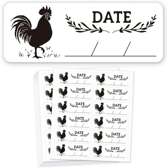 1Set 12 Style Adhesive Label Waterproof 170x150mm PET Stickers Set Rectangle Chook