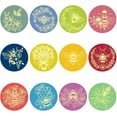 thumbnail image 1 of 1Set 120Pcs 2 inch Bee Envelope Stickers Round Self Adhesive Stickers Paper Colorful Animal Bees Flower Labels Art Sticker Gold Foil Embossed Decals for Wall Classroom Window Scrapbook Decoration, 1 of 8