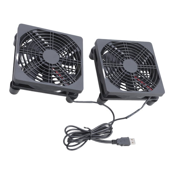 1Set 120mm USB Cooling Fans Double Fan For Electronics Cooling Radiator Oil Bearing For Enhanced Durability