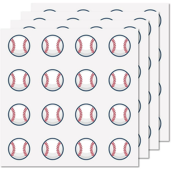 1Set 128Pcs Baseball Stickers Planner Stickers PVC Baseball Helmet Stickers Decals Sports Vinyl Waterproof DIY for Water Bottles Phone Laptop Skateboard Notebooks Boys Decorations 1 Inch
