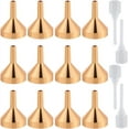 thumbnail image 1 of 1Set 12Pcs Aluminum Funnel Hopper with 4Pcs Plastic Spring Trasfer Pipettes Golden 33x20mm Inner Diameter: 24mm & 3mm, 1 of 6