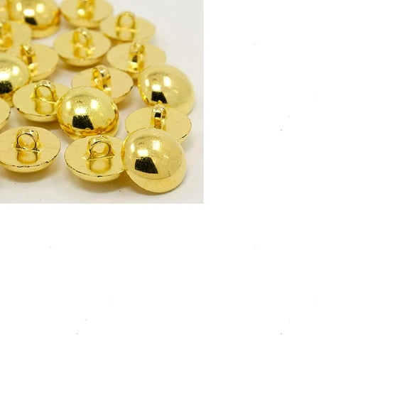 1Set 150Pcs 1-Hole Plating Acrylic Shank Buttons Half Round/Dome Buttons Golden 18x11.5mm Hole: 3.5mm DIY