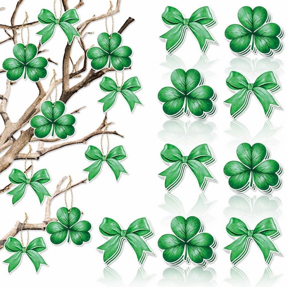 1Set (18Pcs) of St. Patrick's Day Hangs, Tree Wood Gnomes Ornament Gnome Wooden Pendant Decoration Leprechaun Cutout For Tree St Day Home Decor Holiday Farmhouse (2Styles+Rope)