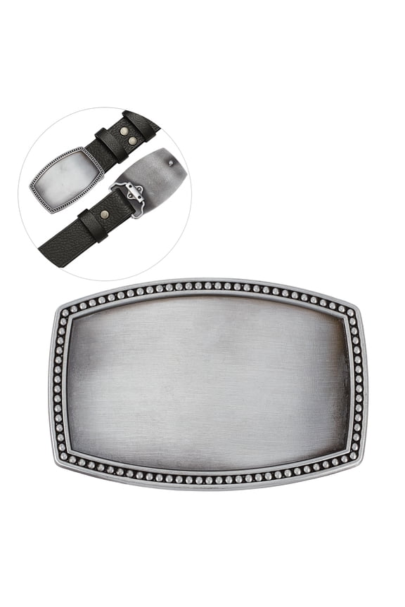 1Set 1Pc Alloy Belt Buckles Belt Fastener Rectangle Silver 57.5x85x12mm 1pc/set